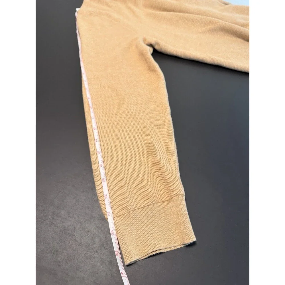 Polo Ralph Lauren XXL Pima Cotton Quarter Zip Pullover Sweater Tan Beige Golf